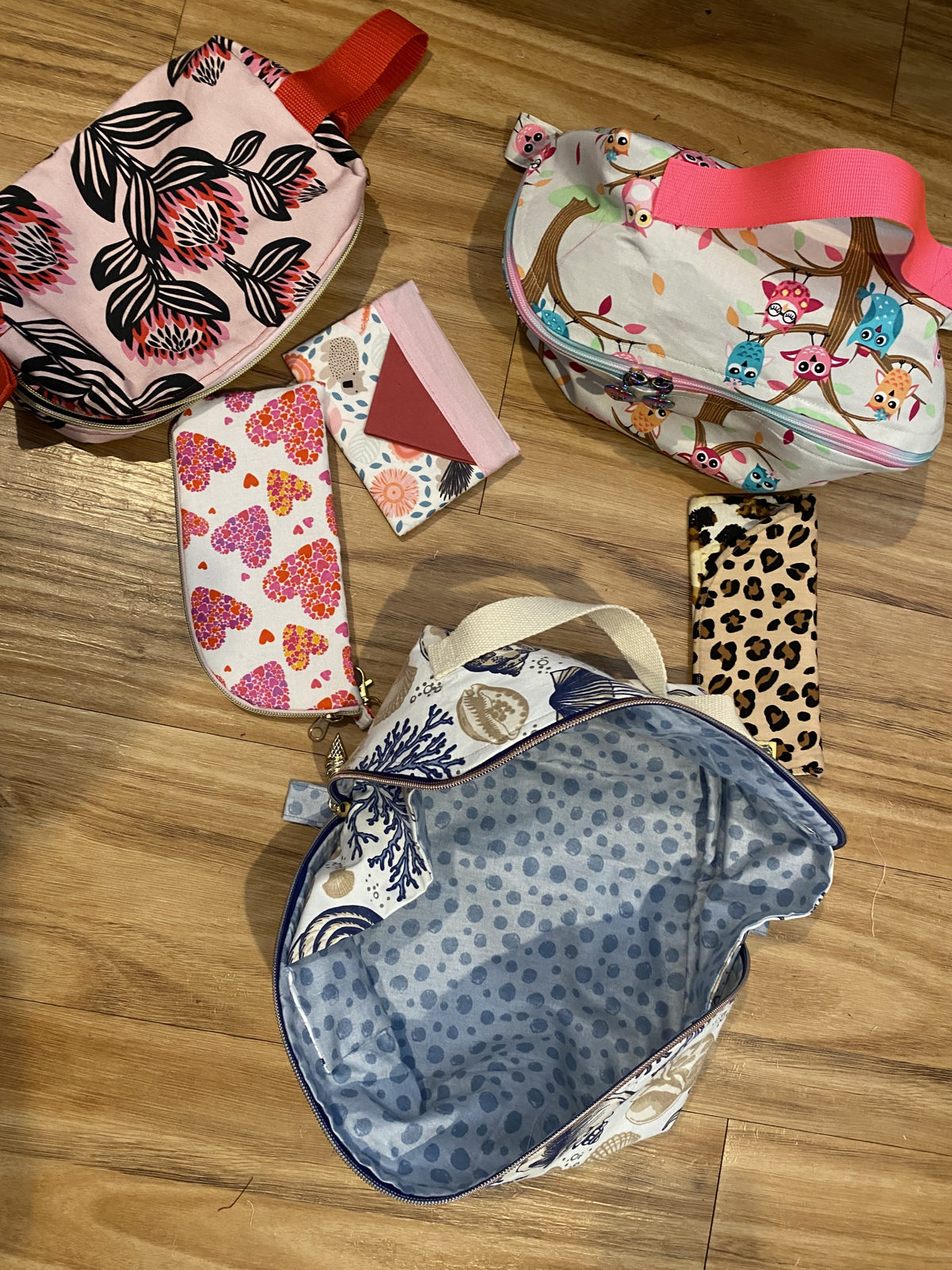 Roomy makeup bags
